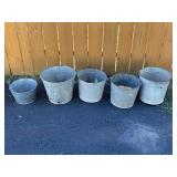LARGE LOT OF GALVANIZED BUCKETS