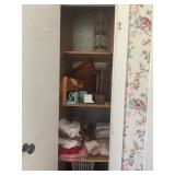 CONTENTS OF CLOSET IN BEDROOM - SPICE RACK,
