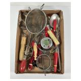 LARGE LOT OF ANTIQUE KITCHEN UTENSILS