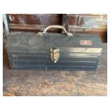 PENNCRAFT PORTABLE METAL TOOL BOX WITH CONTENTS -
