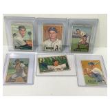 Lot of (6) 1951 Bowman Baseball Cards