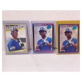 Lot of (3) Ken Griffey 1989 ROOKIE CARDS