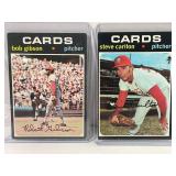 Lot of (2) 1971 Topps Baseball St. Louis Cardinals