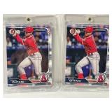 Lot of (2) 2018 Shohei Ohtani Bowman Baseball Card