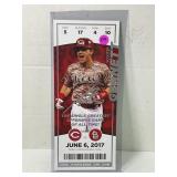 Cincinnati Reds Scooter Gennett Jumbo Ticket SGA