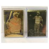 Lot of (2) New York Yankees 22K Gold Baseball Card