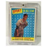 1959 Topps Baseball Warren Spahn All Star Milwauke