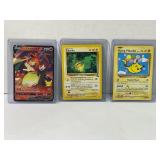 Lot of (3) Vintage Pokemon Cards Picachu &