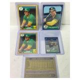 Lot of (5) Jose Canseco ROOKIE CARDS