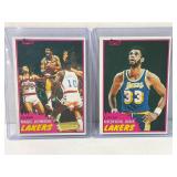 1981-82 Topps Basketball Cards Magic Johnson &