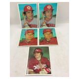 Lot of (5) Jumbo 1981 Topps Jumbo Cards Johnny B