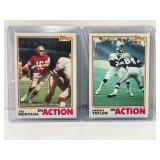 Lot of (2) 1982 Topps Football IN ACTION Cards J