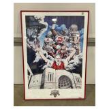 Custom Framed Red Metal Ohio State University