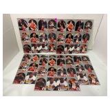 Lot of (5) 1990-91 Hoops Chicago Bulls UNCUT Sheet
