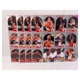 Lot of (4) 1990-91 Chicago Bulls NBA Hoops UNCUT