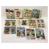 Lot of (15) 1974 Topps Baseball Cards ALL HALL OF