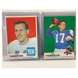 Lot of (2) 1969 Topps Football Stars Don Meredith