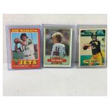 Lot of (3) Vintage Topps Football Quarterback Lot
