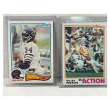 Lot of (2) 1982 Topps Walter Payton Football Cards