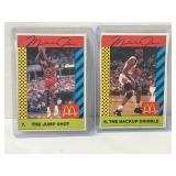 Lot of (2) 1990 McDonalds Michael Jordan Basket-