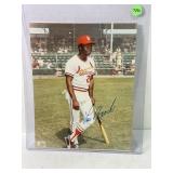 Lou Brock St Louis Cardinals AUTOGRAPHED 8x10 Ha