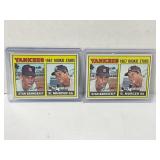 Lot of (2) New York Yankees 1967 Topps ROOKIE