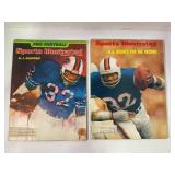 Box of (2) Vintage OJ Simpson Sports Illustrated