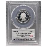 2009 S AMERICAN SAMOA SILVER QUARTER PCGS PR69DCAM