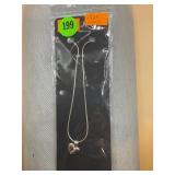 NEW .925 SOLID SILVER ITALIAN HEART PENDANT W/