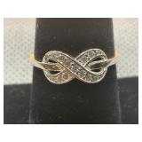 NEW .925 SOLID SILVER ITALIAN INFINITY RING -