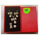 NIB FOUR PIECE SET W/ RING, EARRINGS & NECKLACE