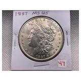 1887 MORGAN SILVER DOLLAR