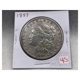 1887 MORGAN SILVER DOLLAR
