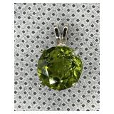 NEW 2.7 CT NATURAL PERIDOT .925 STERLING SILVER