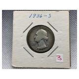 1936 S WASHINGTON QUARTER