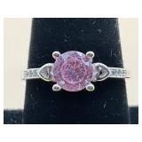 NIB 1.8 CT PINK MOISSANITE .925 STERLING SILVER
