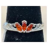 NIB NATURAL CITRINE .925 STERLING SILVER LATINA