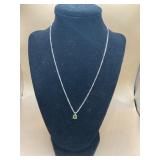 NEW 0.87 CT NATURAL PERIDOT .925 STERLING SILVER