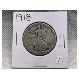 1918 WALKING LIBERTY HALF DOLLAR