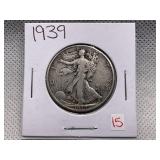 1939 WALKING LIBERTY HALF DOLLAR