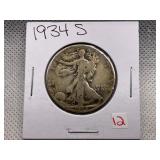 1934 S WALKING LIBERTY HALF DOLLAR