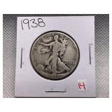 1938 WALKING LIBERTY HALF DOLLAR