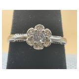 NIB .925 SOLID SILVER ROSE BUD MOISSANITE