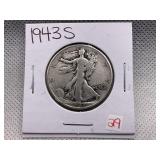 1943 S WALKING LIBERTY HALF DOLLAR