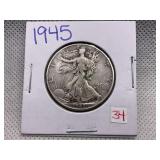 1945 WALKING LIBERTY HALF DOLLAR