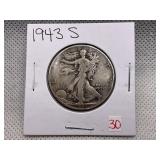 1943 S WALKING LIBERTY HALF DOLLAR