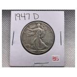 1947 D WALKING LIBERTY HALF DOLLAR