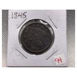 1845 LARGE CENT
