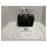 NWT TORY BURCH BLACK PETITE T MONOGRAM LEATHER