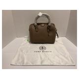 NWT TORY BURCH BEIGE PETITE T MONOGRAM LEATHER